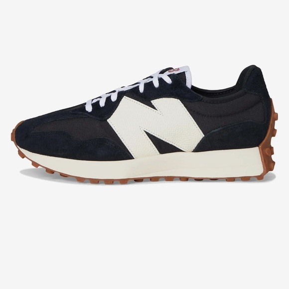 New Balance Classics 327 Black and Cream Sneakers - Picture 4 of 11